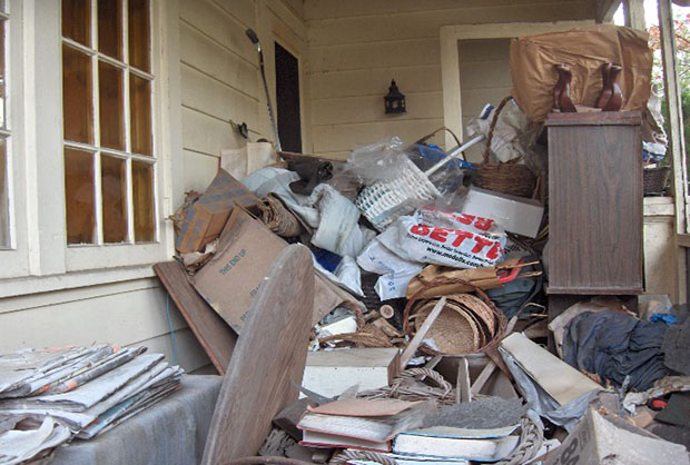 messy porch